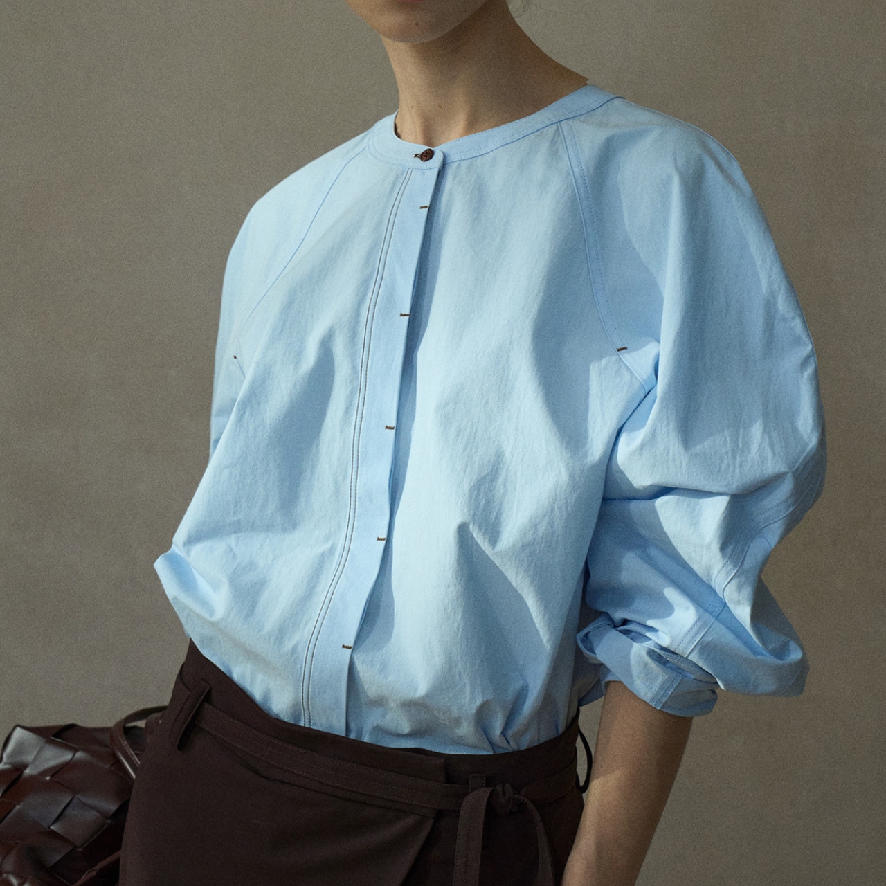 Minimal Button-Down Loose Shirt T3691