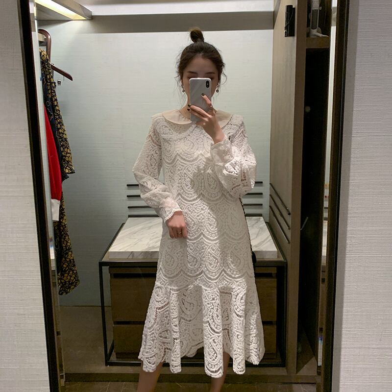 【新作】【送料無料】 8153＃マタニティドレス春秋レースパッチワークルーズスタイリッシュドレス妊婦ママドレス スプリング 春物 オータム 秋物 AL expec33819737217