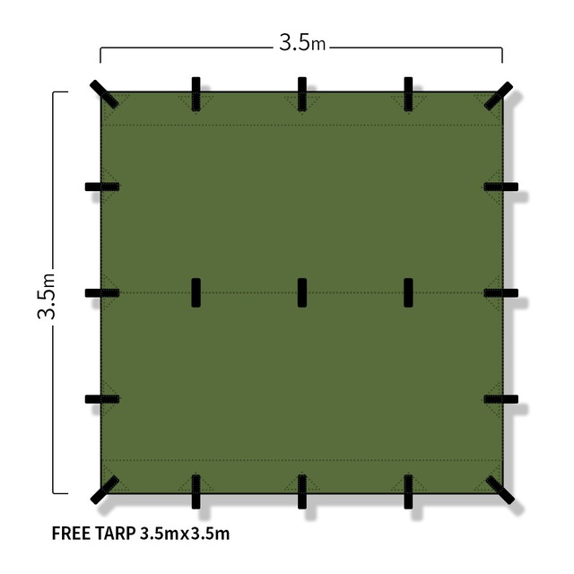 pegoo FREE　TARP(ﾀｰﾌﾟ)　(3.5m×3.5m）