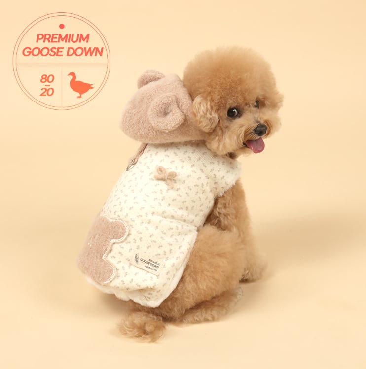 予約【ritogato】Toffee Bear Goose Down Padding (Brown)