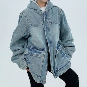 Loose Retro Denim Coat 124675
