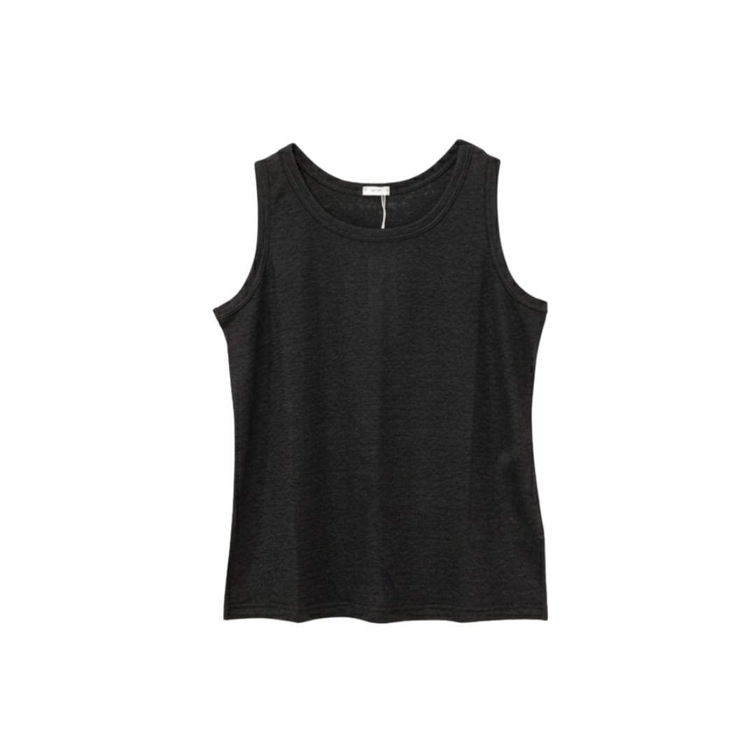 【nofl】リネンジャージタンクトップ｜日本製