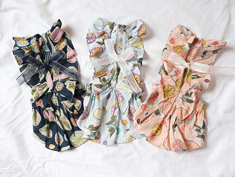 【SALE】トロピカルワンピース XS ~ XL 3color / 犬服 犬の服 犬 ドッグウェア 小型犬 中型犬 ペット洋服 b3