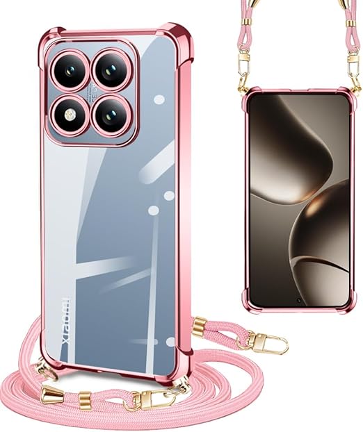 PAILAIMEN Xiaomi 14T Pro ケース クリア ショルダーストラップ xiaomi