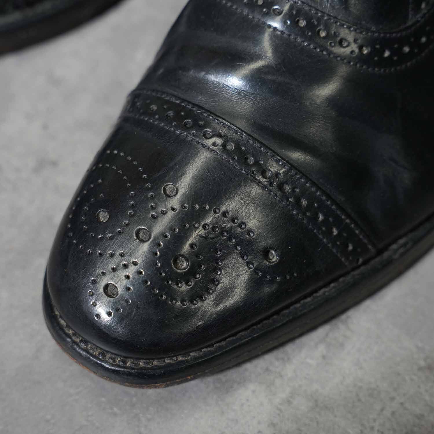 Loake ローク ウイングチップ レザーシューズ ブラック イングランド製 Loake ローク ウイングチップ レザーシューズ ブラック イングランド製