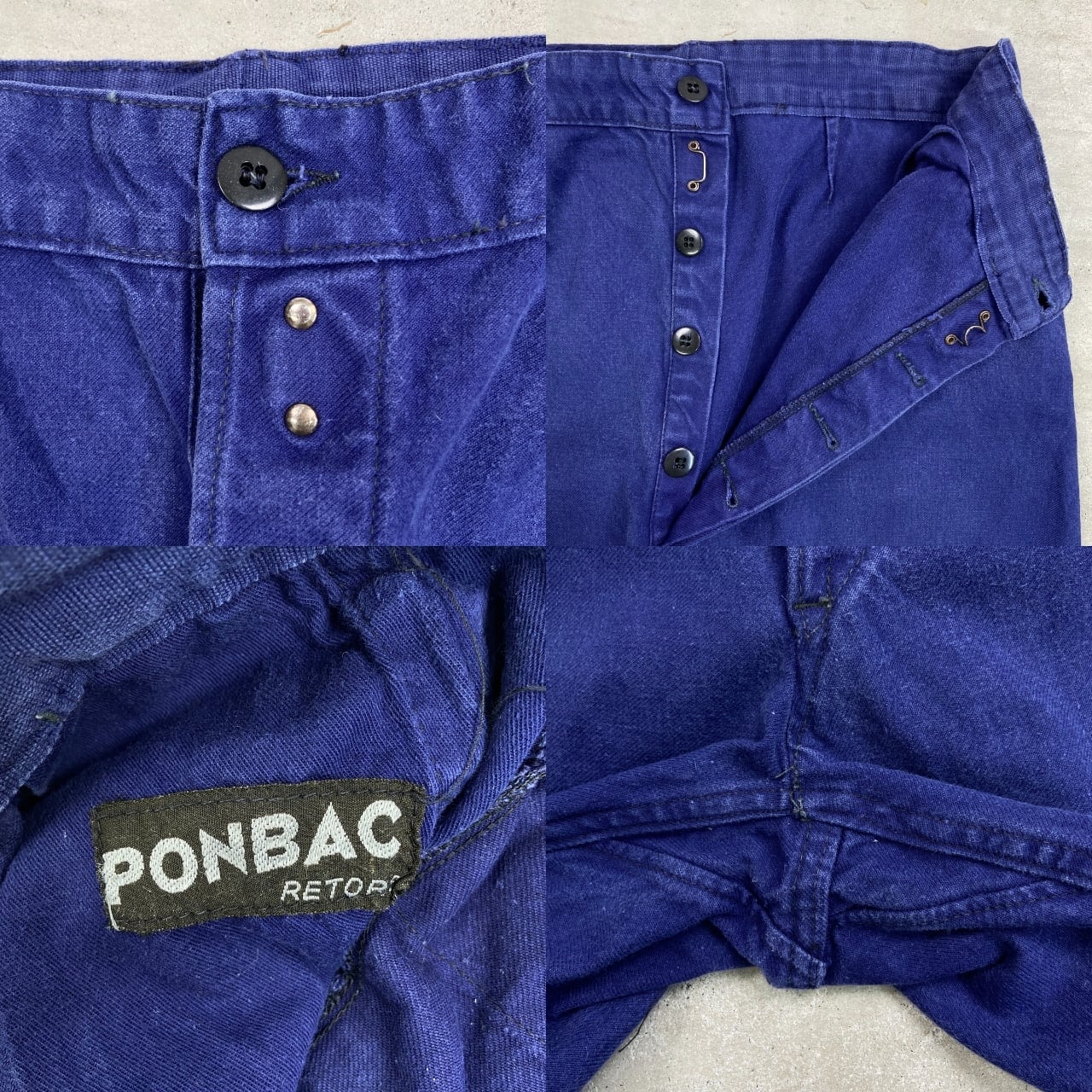 50年代~ PONBAC フレンチワークパンツ コットンツイル メンズW30相当