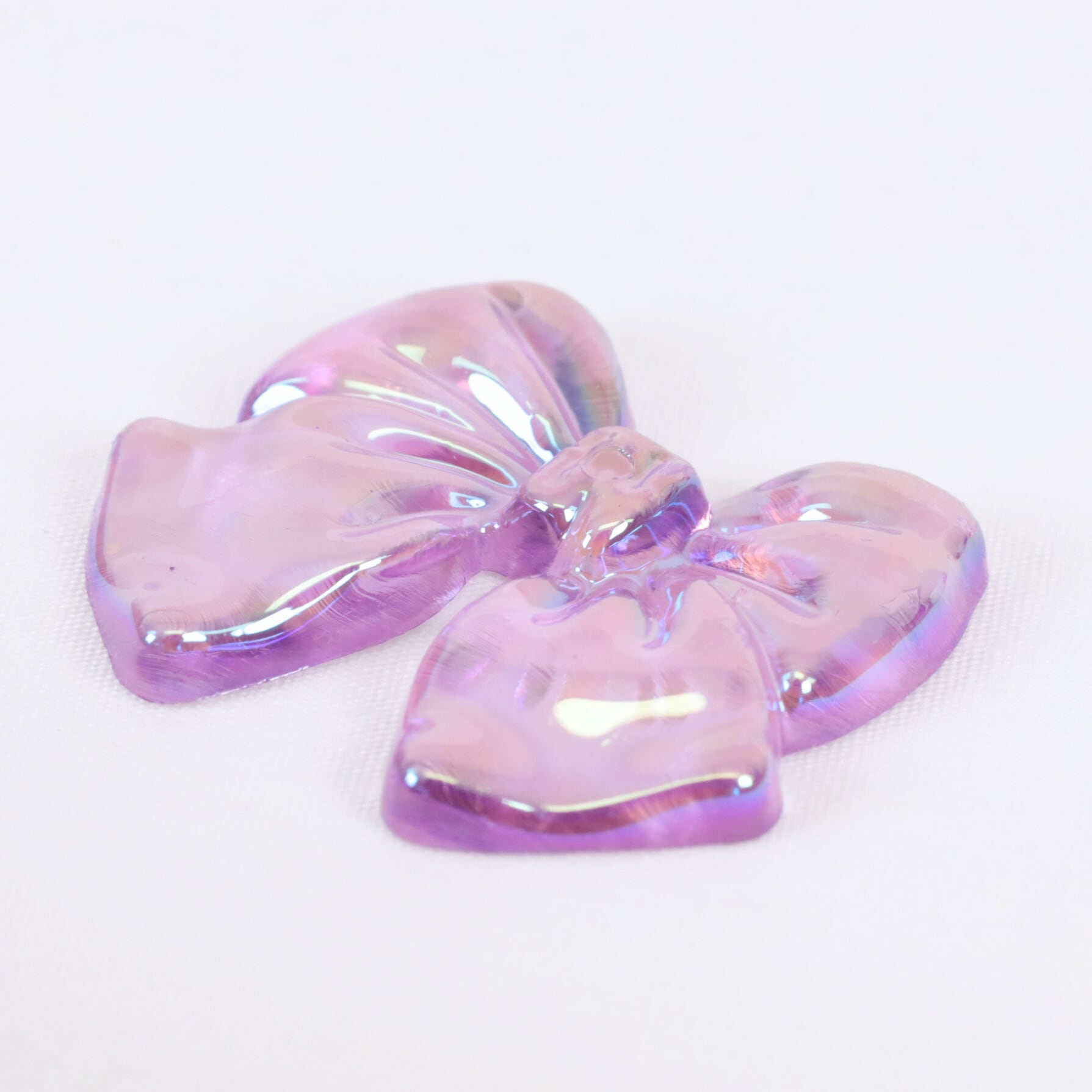 リボン オーロラ クリア パーツ 樹脂 02000234 ハンドメイド 装飾 飾り