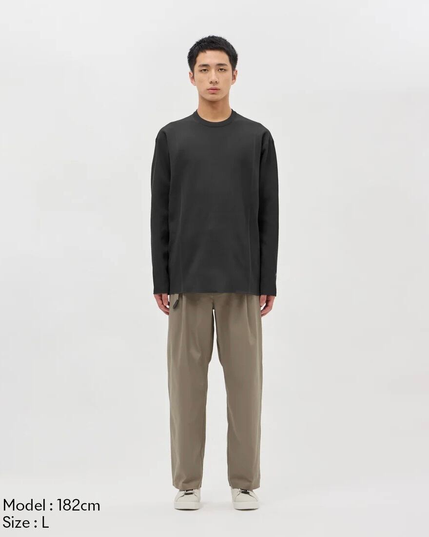 DESCENTE ALLTERRAIN】フュージョンニット クルーネックブラック