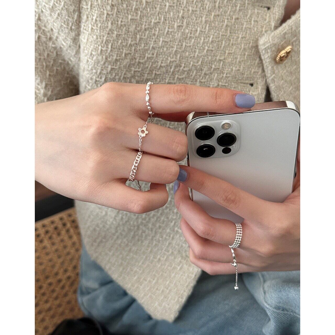 erban可愛い小花のシルバーリング 5s