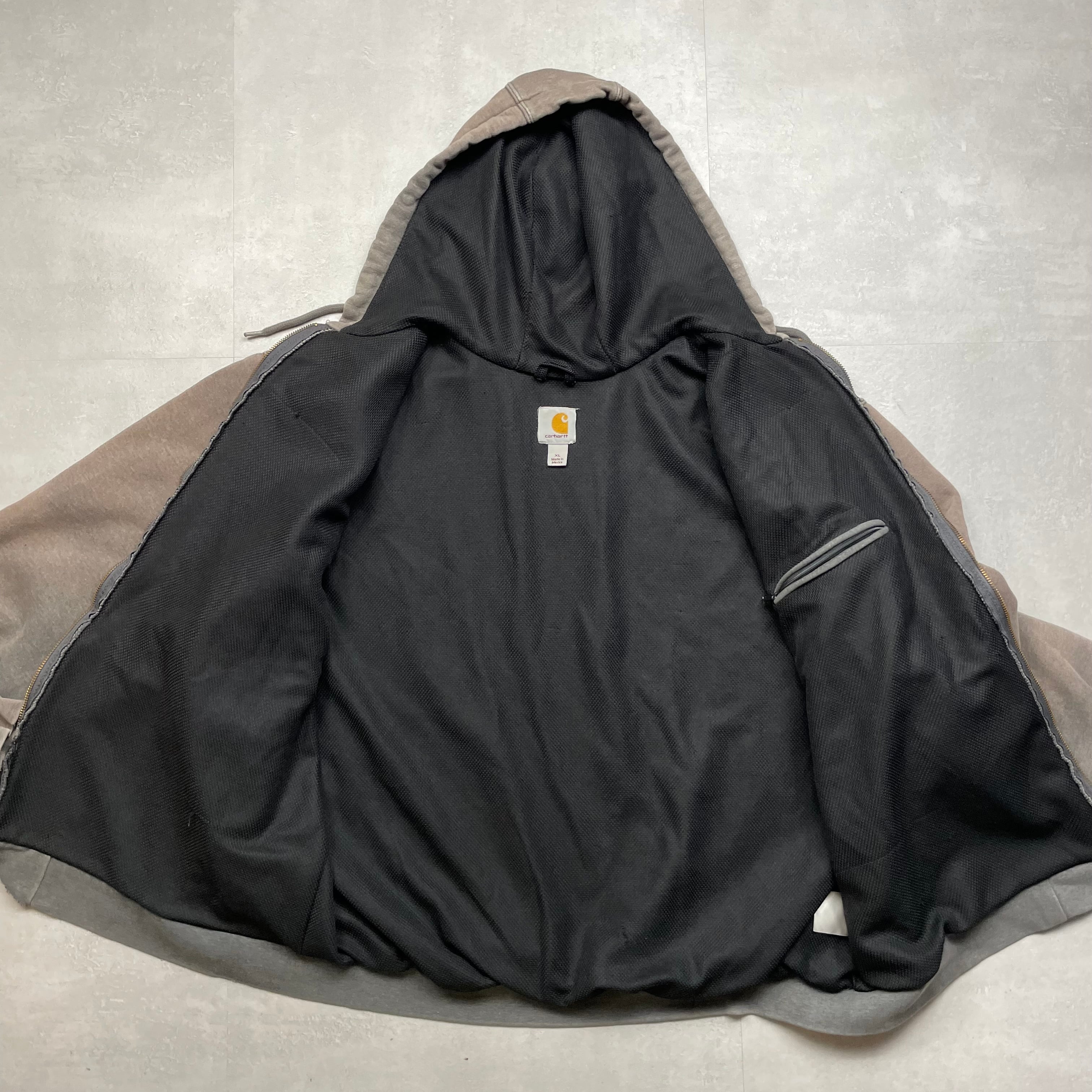 カーハート Carhartt サーマル ジップパーカー S(M〜L程度) 02 00's Carhartt 裏サーマル フルジップパーカー 