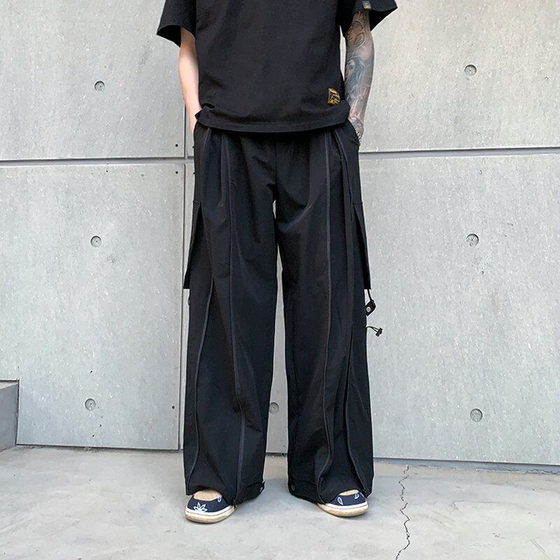 【新作】【送料無料】 ヒップヒップストリートウェアメンズジョガーパンツ2021メンズリボンカーゴパンツパンツエラスティックウエストルーズハーレムパンツメンズ 伸縮 1AERolker62395188626