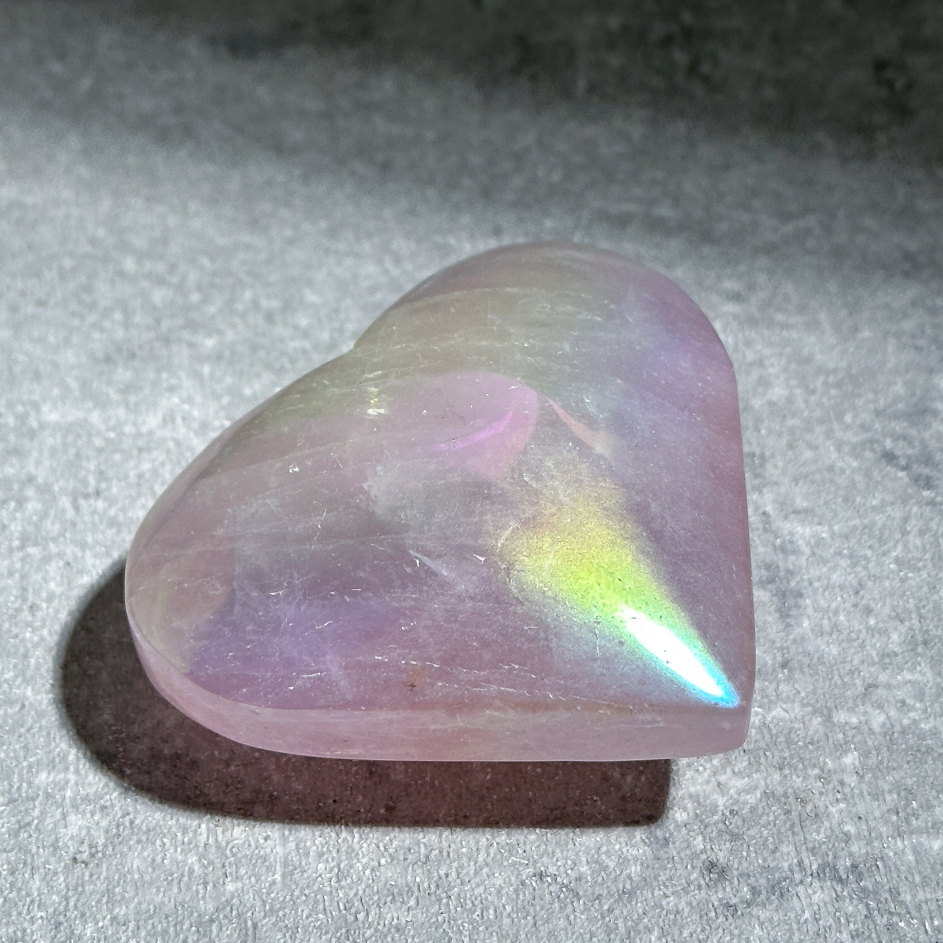 ♡エンジェルオーラローズクォーツ ハート44♡ Angel Aura Rose Quartz
