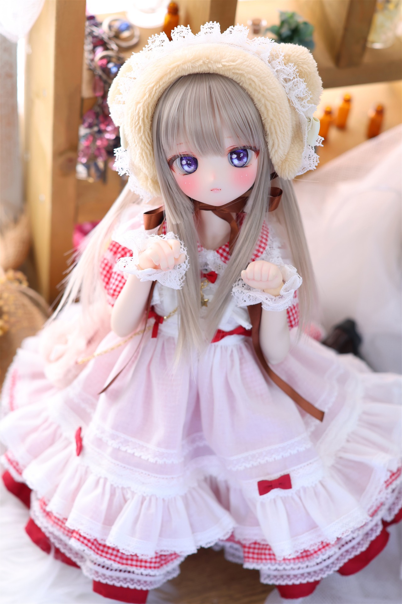 ハニベア・ピクニックセット（レッド）｜Mini Dollfie Dream ・ 1/4TinyFox PEKO・KUMAKO - 7