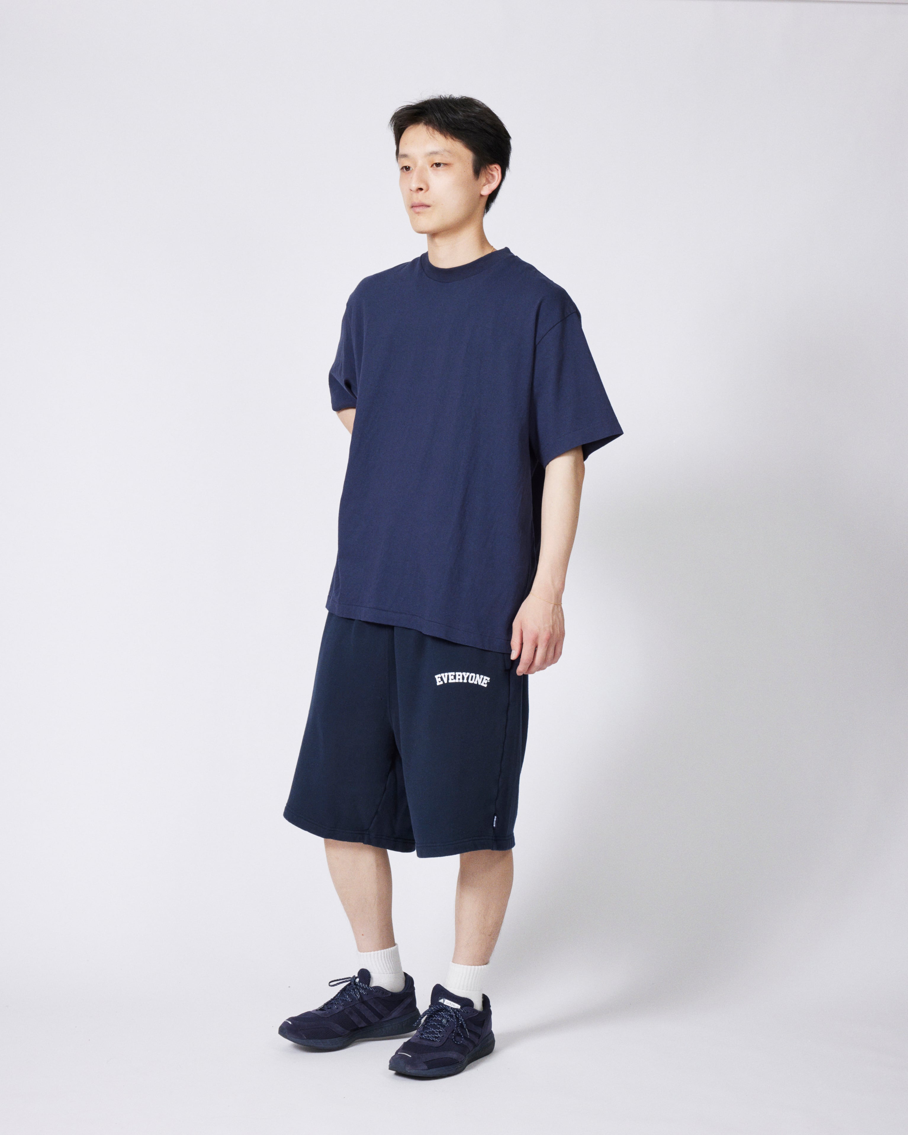 everyone ショーツ everyone collegiate logo classic sweat shorts (NAVY) | everyone