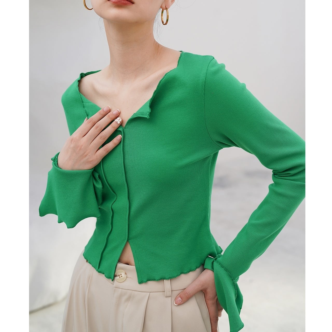SlitCuffs Short Length Tops KRE1696 | KRE