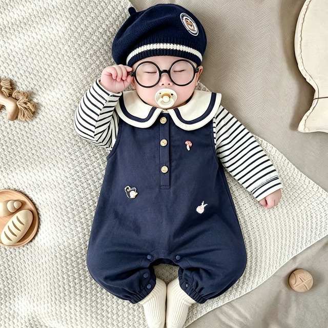 【BABY】セーラーネイビーオールインワン