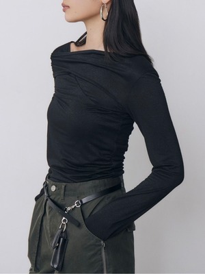 Draped Top / BLACK