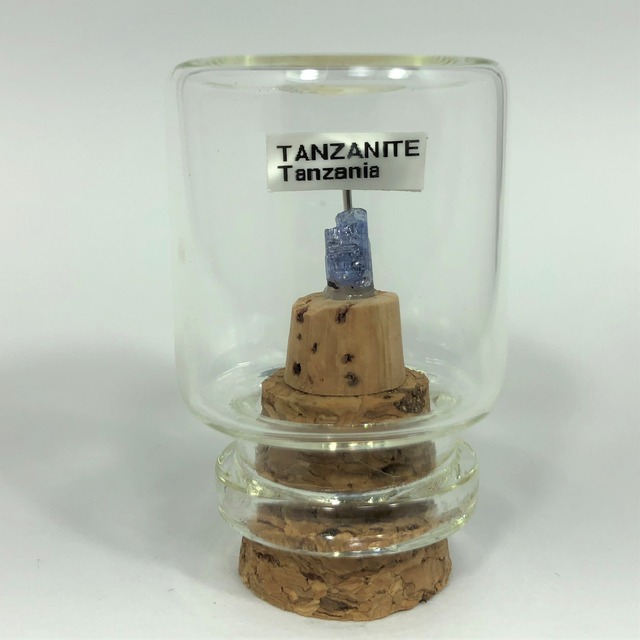 タンザナイト　タンザニア産　宝石の森シリーズ　ガラスボトルジュエリー　bs083