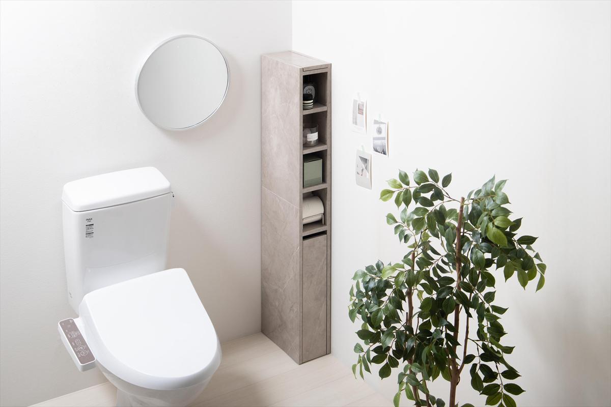 全2色】わずか15cm設計ですっぽり収まるスリムトイレ収納 | TKSKSHOP
