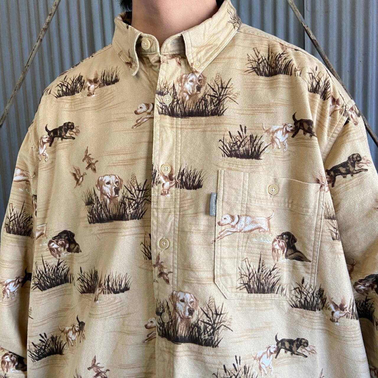 ビッグサイズ WOOLRICH ウールリッチ 総柄 オールプリント アニマル 