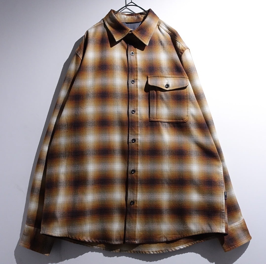 MultiColor Ombre Check Pattern Flannel Shirt