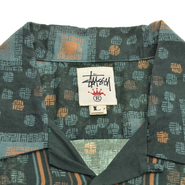 OLD STUSSY / オールド ステューシー 90s USA製 archive 総柄 レーヨン 