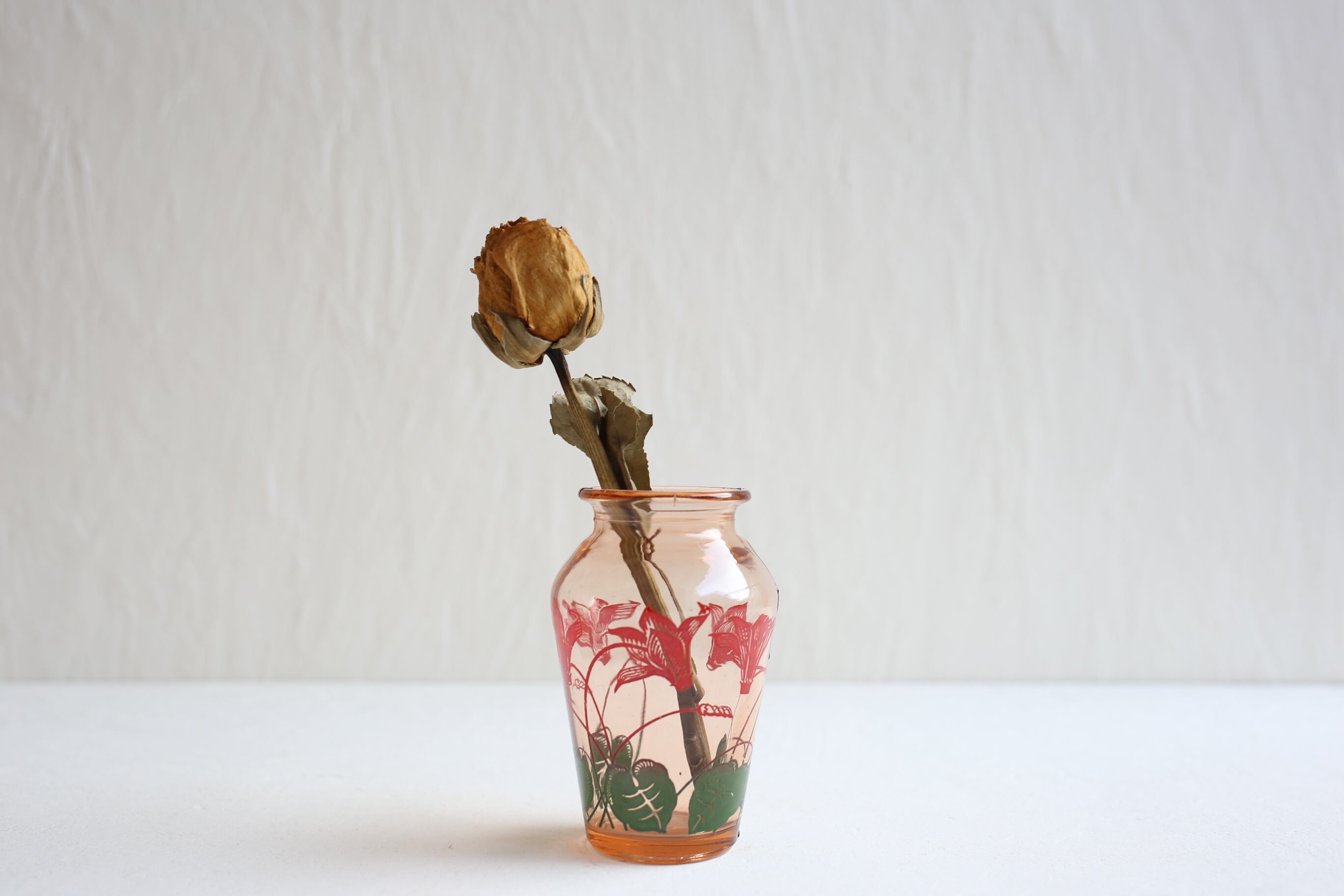 フランス アンティーク ヴィンテージ ヒヤシンスポット 花柄 N-04046