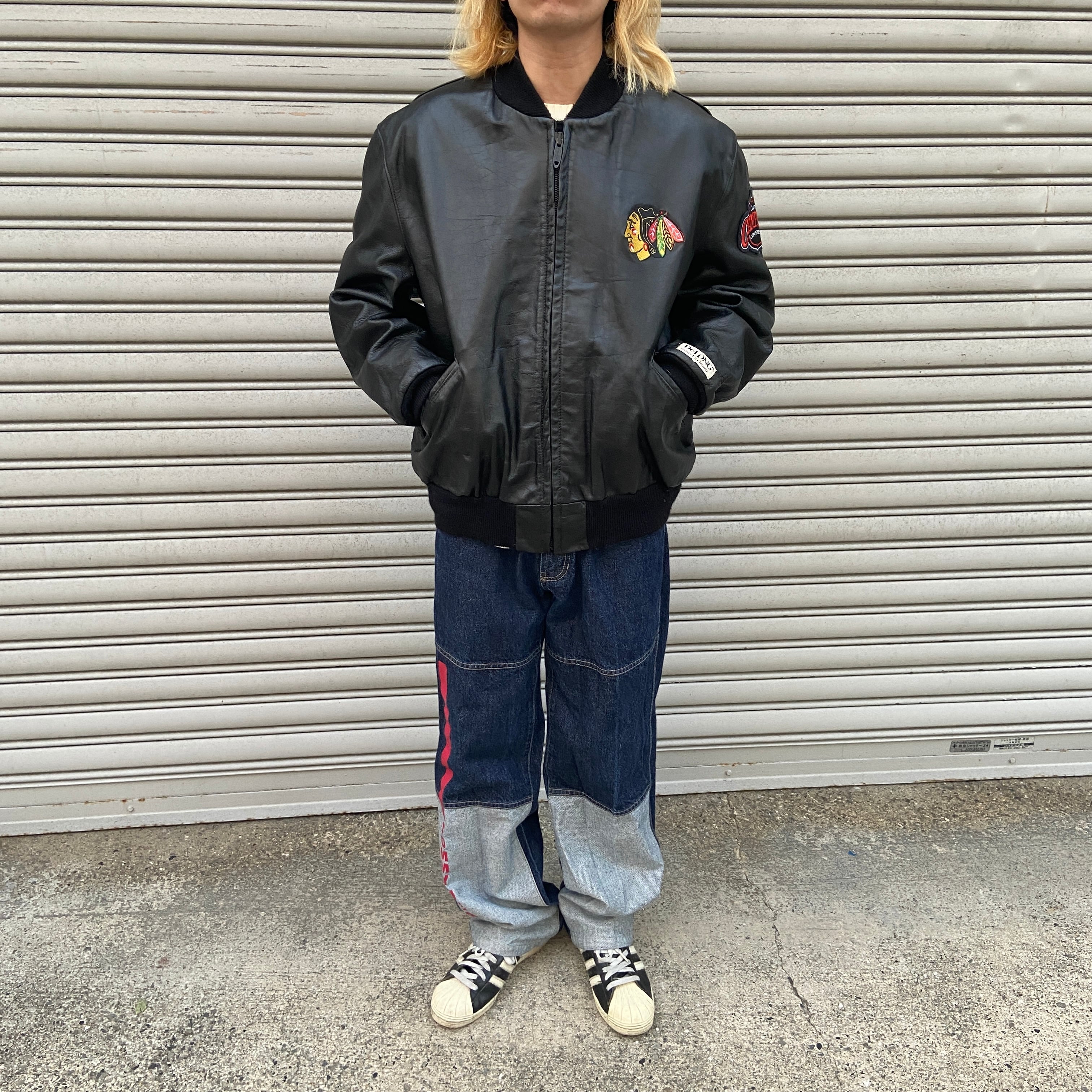 90s USA製 DELONG ナイロンアノラックパーカー ブラック XXL