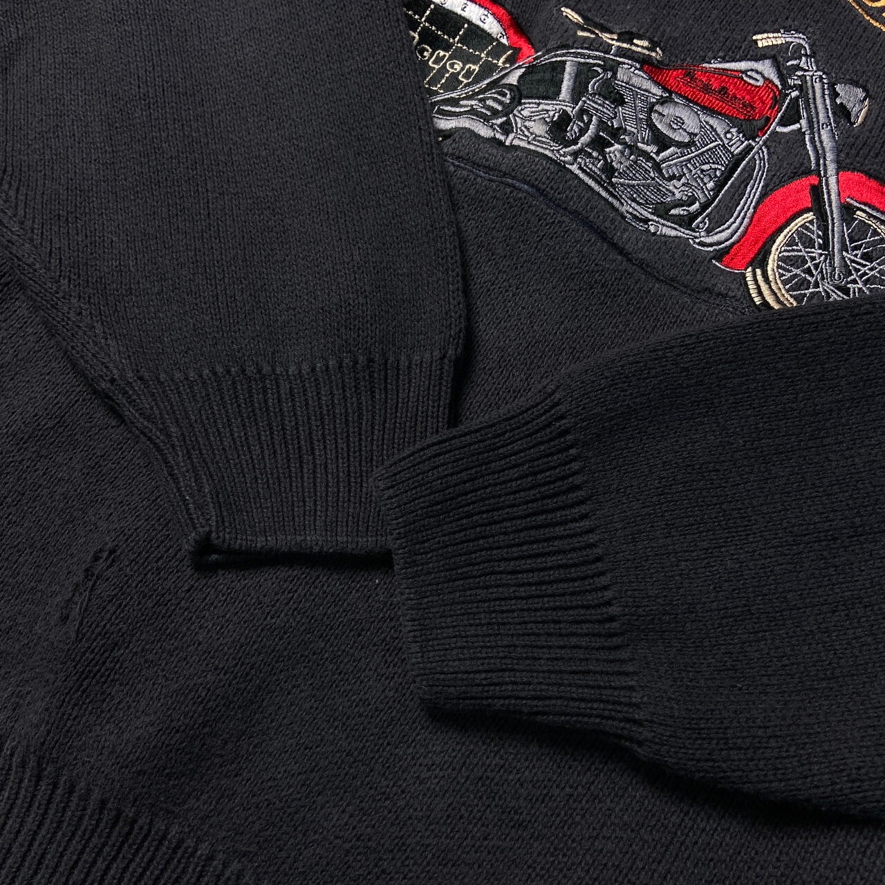 90年代 USA製 Harley-Davidson ハーレーダビッドソン コットンニット 