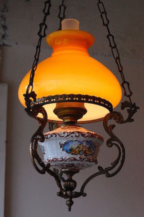 Antique Italian Ceiling Lamp (Oil Lamp Style)