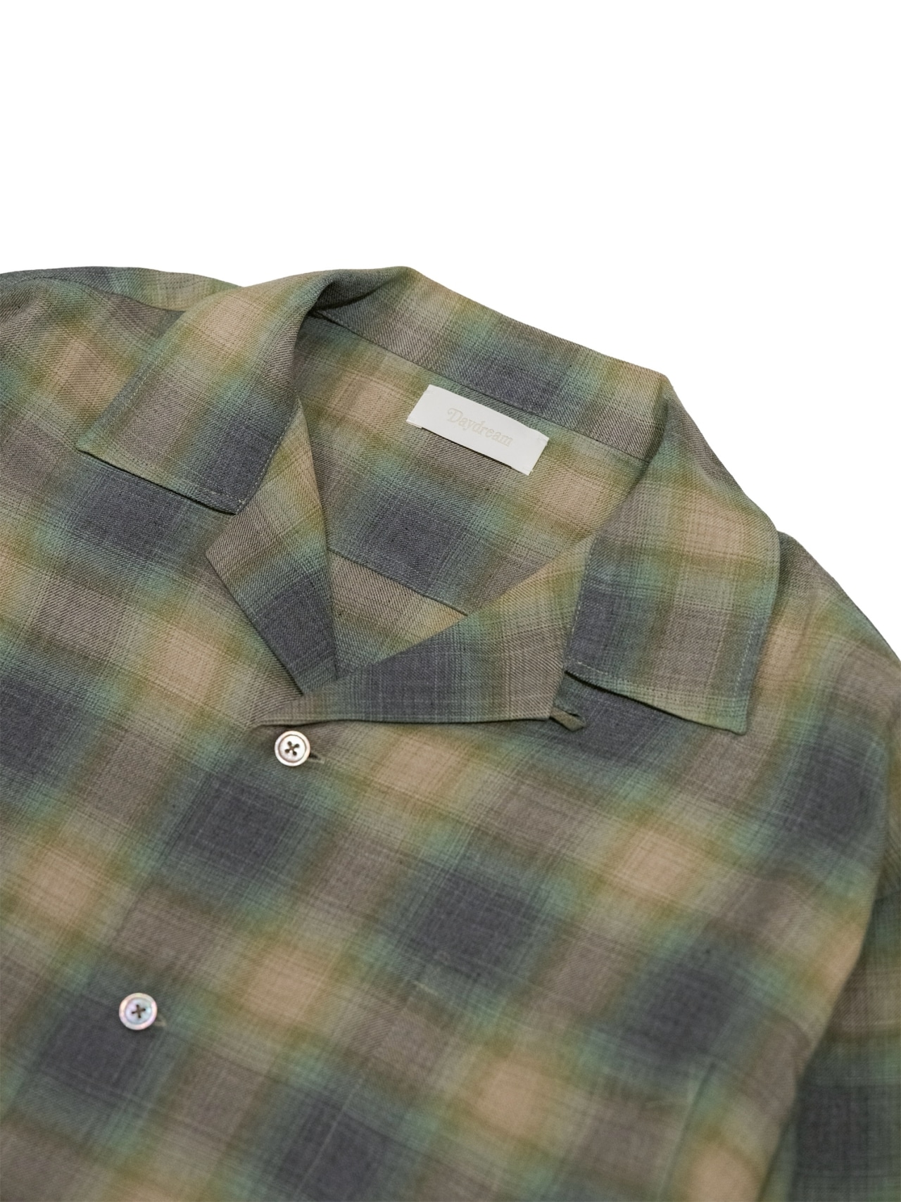 Ombre Check Open Collar Shirts