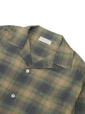 Ombre Check Open Collar Shirts