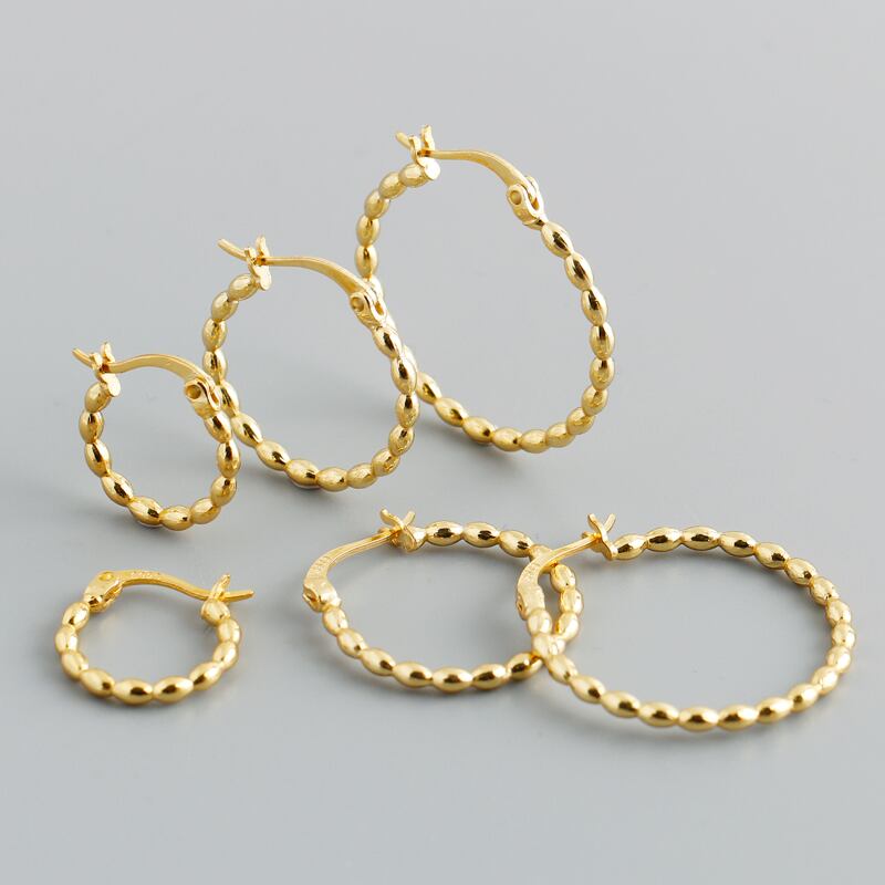 【ボールフープピアス18mm】シルバー ピアス SV925 ピアス ボールピアス シンプル 上品 韓国 ファッション 人気 両耳用 18mm