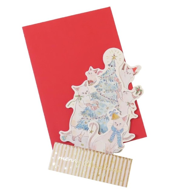 《クリスマスカード》トコロコムギ　クリスマスツリーカード