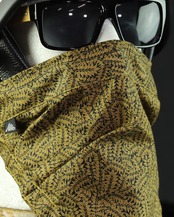 ROBIN FACEMASK /COTTON USA - BRANCH - EBONY GOLD