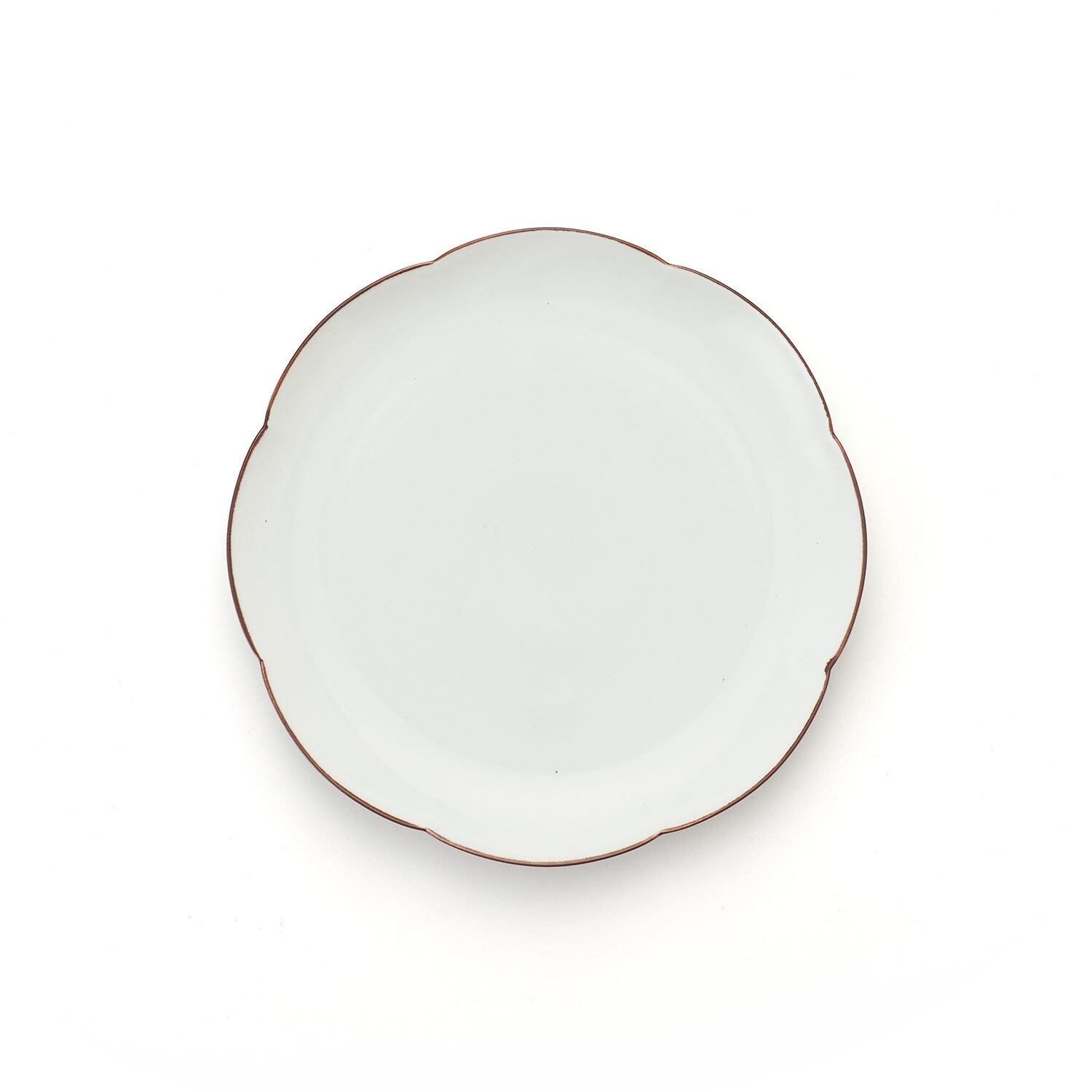 李荘窯 渕錆i白磁 輪花皿 16cm Table Aoyama