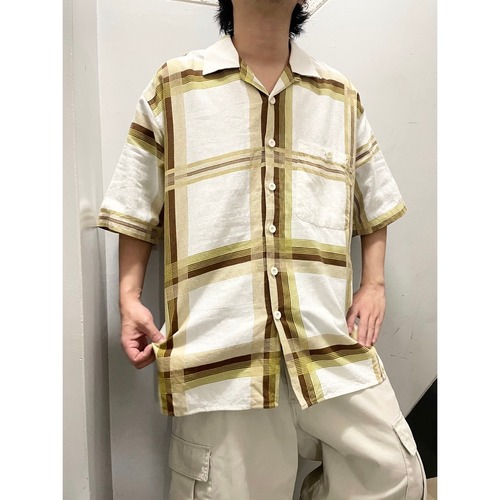 00's TRUST S/S オープンカラーチェックシャツ