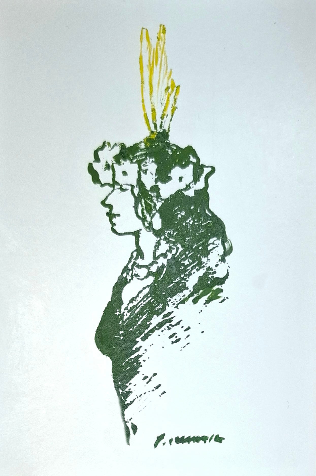 Specimens of Memory No.5 Plauan woman」 植村友哉 紙、アクリル