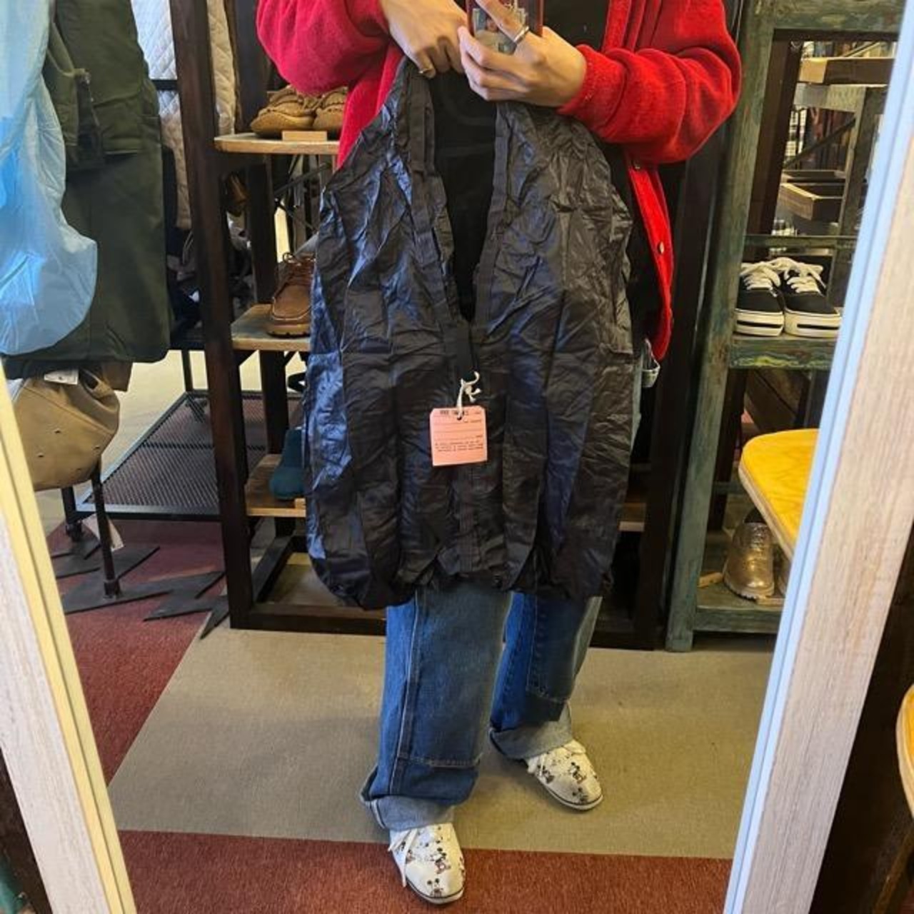 France Parachute Eco Bag, Black Dyed.　
