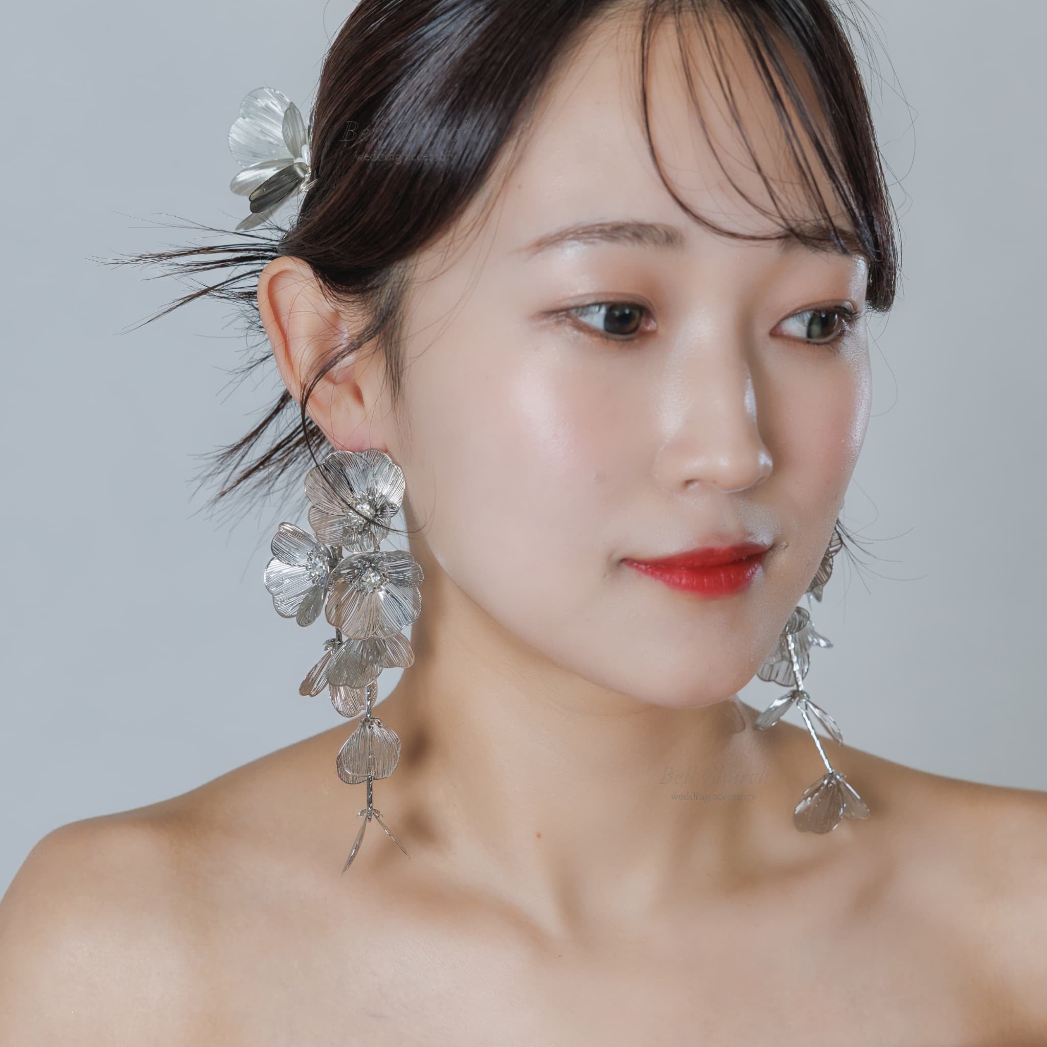 ウェディングピアス イヤリング｜ビジュー｜お花 フラワーモチーフ