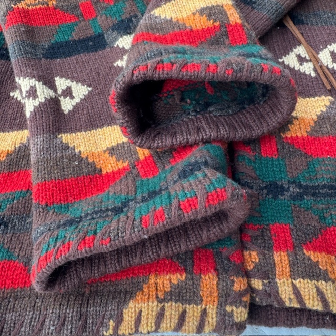 Ralph Lauren ナバホ柄 カーディガン 90s 画像8