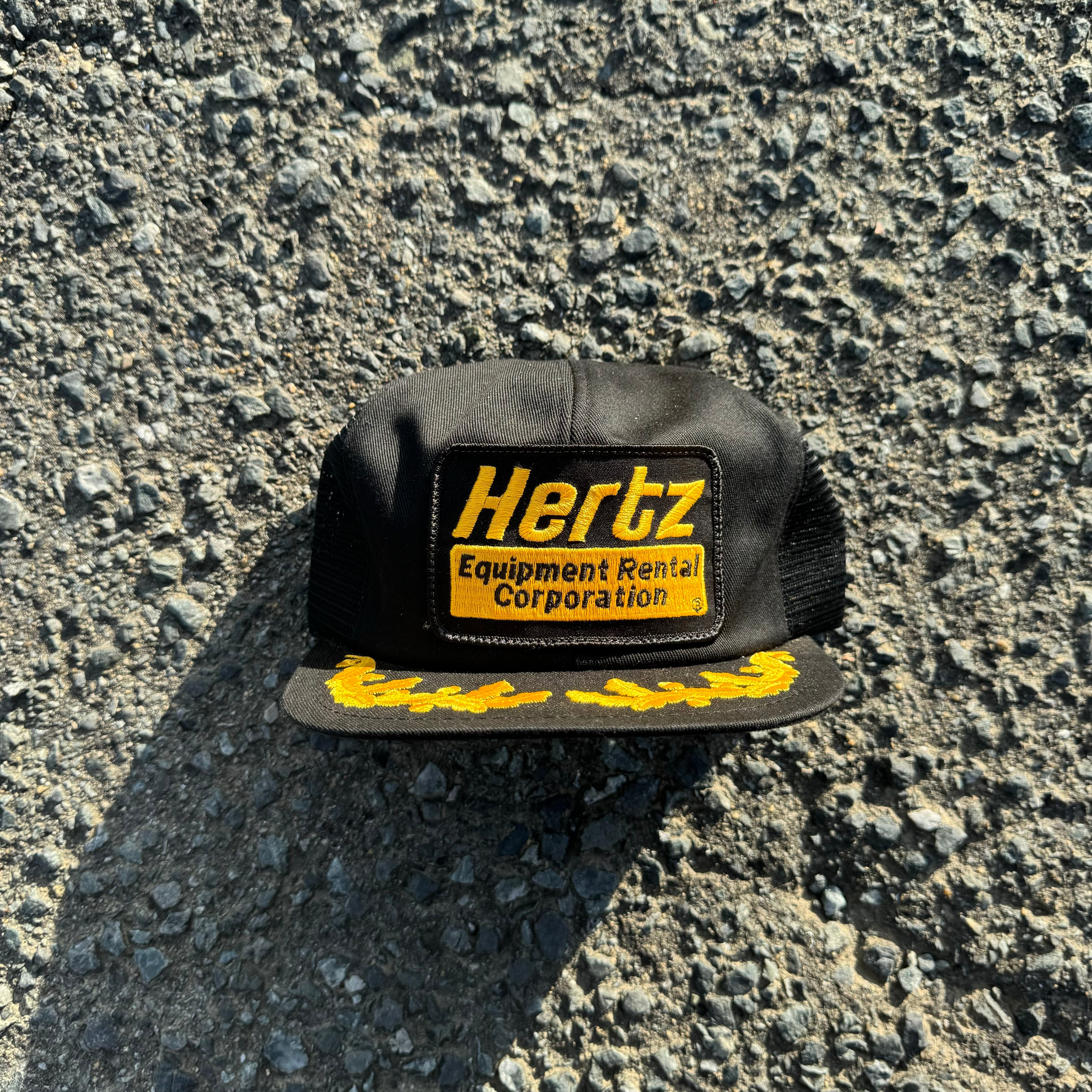 Deadstock "K-Brand" Mesh Trucker Hat /Black/ Hertz/3