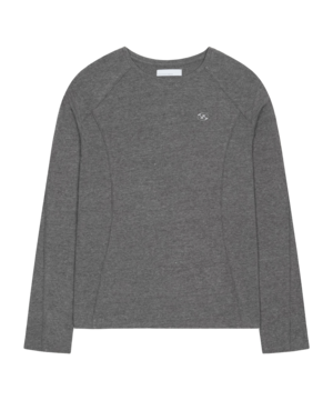 [SAN SAN GEAR] PIPING LONG SLEEVE Melange Grey 正規品 韓国ブランド 韓国通販 韓国代行 韓国ファッション sansan san san sansangear サンサンギア