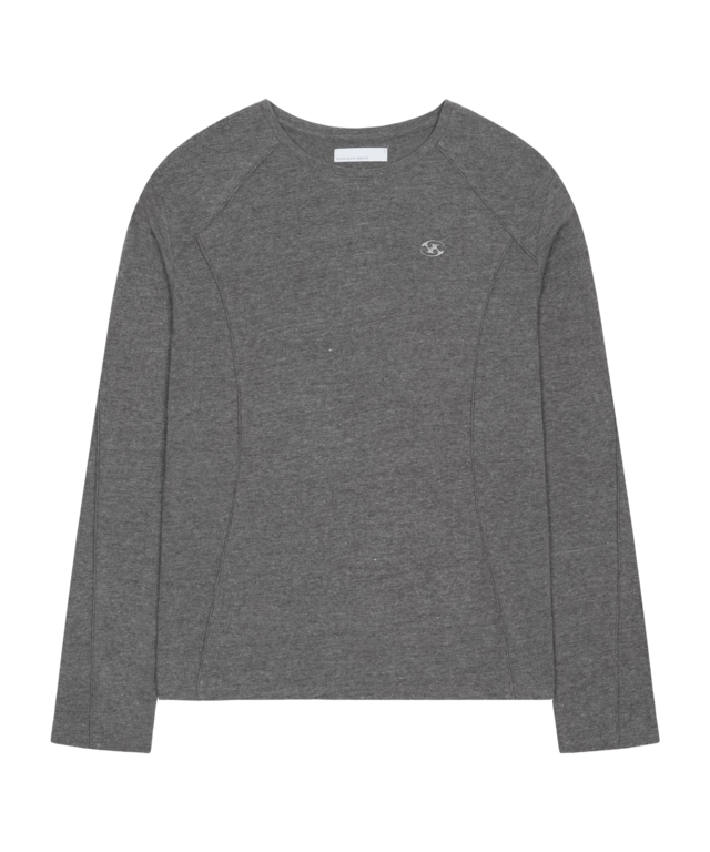[SAN SAN GEAR] PIPING LONG SLEEVE Melange Grey 正規品 韓国ブランド 韓国通販 韓国代行 韓国ファッション sansan san san sansangear サンサンギア
