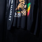 ZION BOB MARLEY ロンTee ボブマーリー　袖プリント　黒　フォトプリント　XL