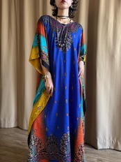 tribal metal long necklace-5147-8