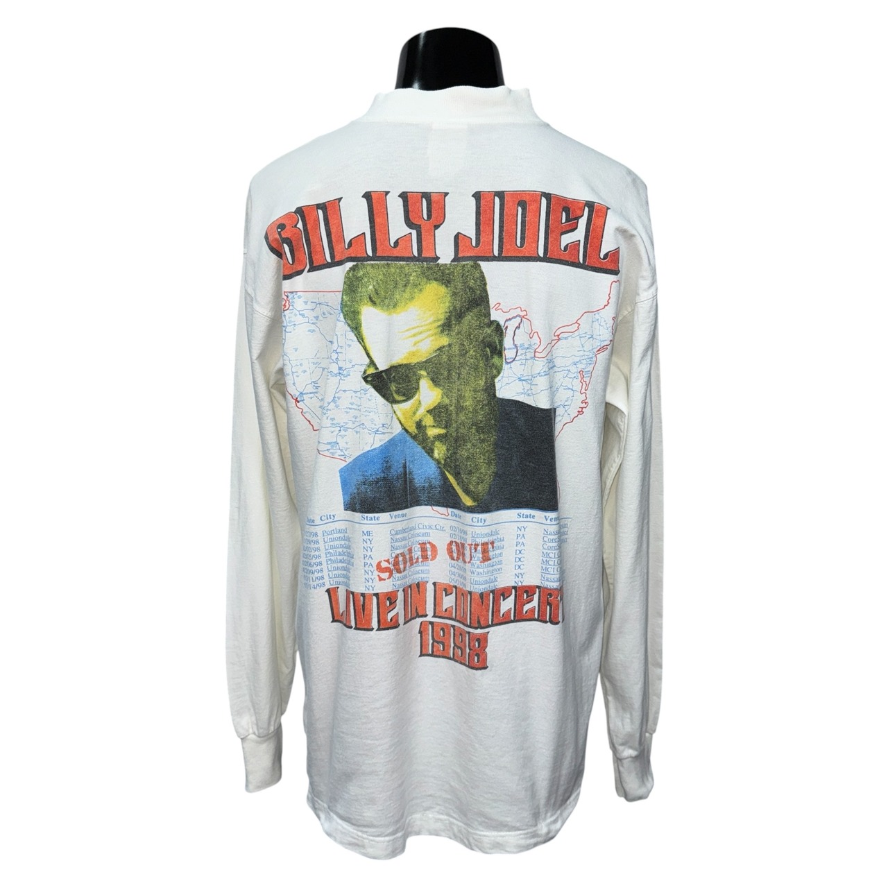 【BILLY JOEL】ビリー・ジョエル "SOLO TOUR 1998" ロングスリーブTシャツ