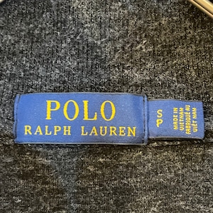 【POLO RALPH LAUREN】ハーフジップ スウェット ワンポイント 刺繍ロゴ 古着
