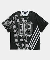 ナンバリングフラッグジャージTシャツ_BLACK/Numbering Flag Jersey_Black