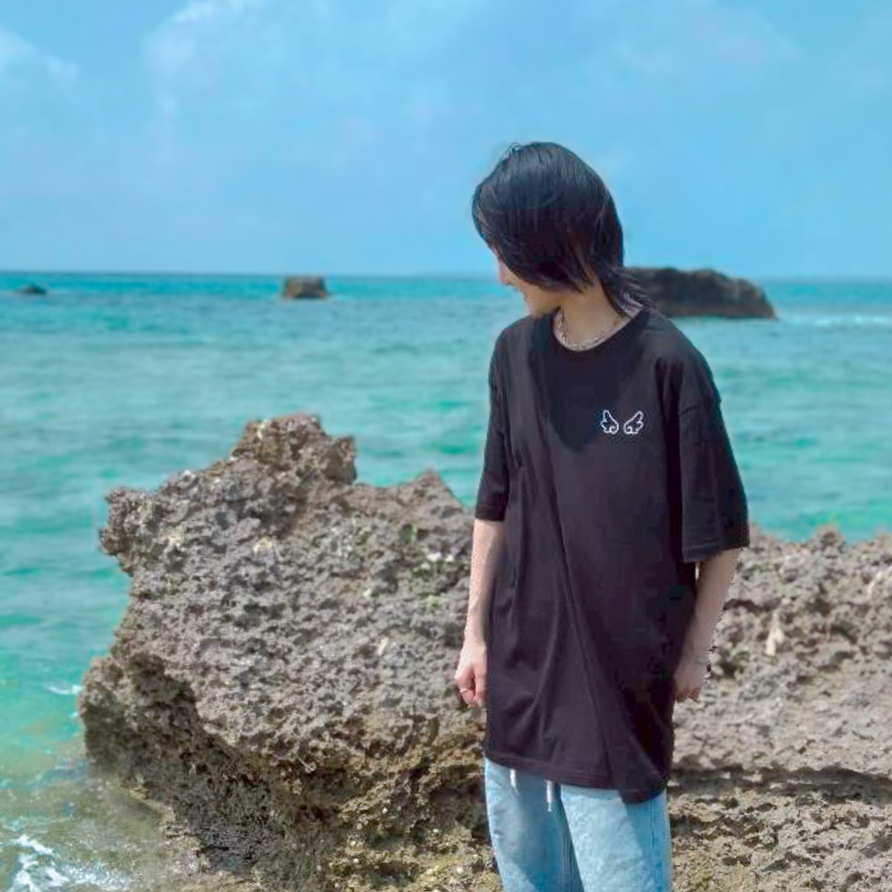 【KIDS】150サイズ　TOO CUTE TO BITE – ANGEL SHARK 【天使の羽】サメTシャツ｜立体羽デザイン シャークT - 10